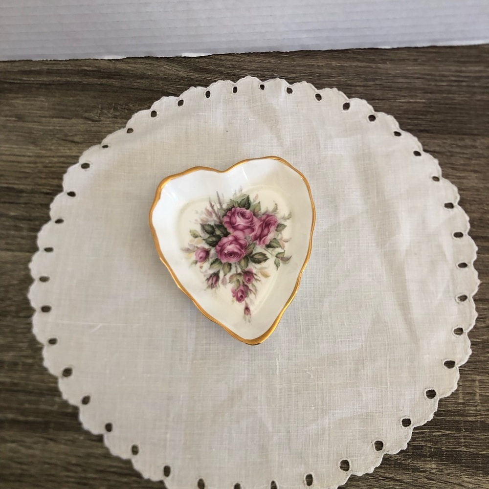 Vtg Canadian Classics Floral Trinket Dish